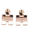 Hermès Rose Gold Plated Enamel Eileen Push Back Earrings Secondhand