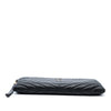 Saint Laurent Chevron Calfskin Monogram Zip A4 Pouch Secondhand
