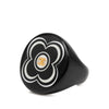 Chanel Resin and Gold Tone CC Logo Camellia Ring Secondhand