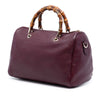 Gucci Medium Calfskin Bamboo Shopper Boston Bag Secondhand