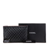 Secondhand Chanel Large Quilted Caviar O Case Clutch