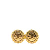 Chanel Gold Plated CC Round Clip On Earrings Secondhand