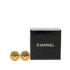 Chanel Gold Plated CC Round Clip On Earrings Secondhand