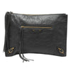 Balenciaga Lambskin Motocross Classic Zip Around Flat Clutch Secondhand