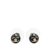 Chanel Resin CC Button Push Back Earrings Secondhand