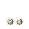 Chanel Resin CC Button Push Back Earrings Secondhand