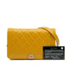 Chanel Quilted Lambskin Boy Wallet On Chain Secondhand
