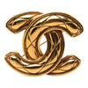 Secondhand Chanel CC Gold Plated Quilted Brooch