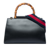 Gucci Small Calfskin Bamboo Web Nymphaea Satchel Secondhand
