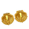 Chanel CC Gold Plated Rhinestone Shell Clip On Earrings Secondhand