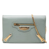 Balenciaga Goatskin Motocross Metallic Edge Wallet on Chain Secondhand
