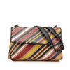 Secondhand Bottega Veneta Small Leather Embroidered Stripe Olimpia Shoulder Bag
