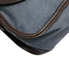 Fendi Zucca Trimmed Denim Buckle Flap Bag Secondhand