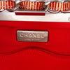 Secondhand Chanel CC Patent Striped Chain Around Clutch