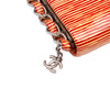 Secondhand Chanel CC Patent Striped Chain Around Clutch