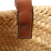 Secondhand LOEWE Anagram Basket Small Raffia x Leather Handbag in Beige x Brown