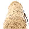 Secondhand LOEWE Anagram Basket Small Raffia x Leather Handbag in Beige x Brown