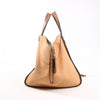LOEWE Hammock Small Leather x Suede Handbag in Brown x Beige Secondhand