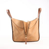 LOEWE Hammock Small Leather x Suede Handbag in Brown x Beige Secondhand