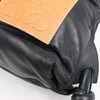 LOEWE Puffy Yago Leather x Nylon Backpack in Black x Brown Secondhand
