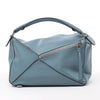 LOEWE Puzzle Medium Leather 2Way Handbag in Blue Secondhand