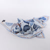 Louis Vuitton "up AND away" 100% Silk Scarf in Blue M78448 Secondhand