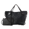 Louis Vuitton Hina Monogram Mahina Leather Shoulder Bag in Black M54350 Secondhand