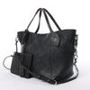 Louis Vuitton Hina Monogram Mahina Leather Shoulder Bag in Black M54350 Secondhand
