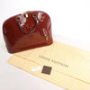 Louis Vuitton Alma GM Vernis Handbag in Burgundy M93594 Secondhand