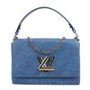 Louis Vuitton Epi Leather Twist Shoulder Bag GM in Denim Blue Secondhand