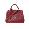 Secondhand Louis Vuitton Montaigne MM Monogram Empreinte 2Way Handbag in Burgundy M43258