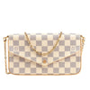 Louis Vuitton Damier Azur Pochette Pochette Félicie Crossbody Bag in Beige N63106 Secondhand