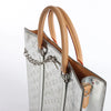 Secondhand Louis Vuitton Sac Plat Limited Edition Monogram Mirror Handbag in Silver M45884