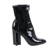 Louis Vuitton Silhouette Lines Patent Leather Ankle Boots in Black BR0137, Size 37.5 EU Secondhand