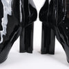 Louis Vuitton Silhouette Lines Patent Leather Ankle Boots in Black BR0137, Size 37.5 EU Secondhand