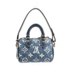 Louis Vuitton Speedy Micro Monogram Denim Handbag in Blue Secondhand