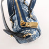 Louis Vuitton Speedy Micro Monogram Denim Handbag in Blue Secondhand