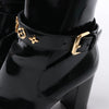 Louis Vuitton Star Trail Line 21 years Monogram Patent Leather Ankle Boots in Black MA0231, Size 38 EU Secondhand