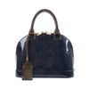 Louis Vuitton Alma BB Monogram Canvas and Vernis Leather Handbag in Navy M54705 Secondhand