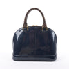 Louis Vuitton Alma BB Monogram Canvas and Vernis Leather Handbag in Navy M54705 Secondhand