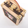 Secondhand Louis Vuitton x Takashi Murakami Mini Square Trunk Handbag in Brown M13127