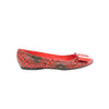 Louis Vuitton x Yayoi Kusama Bow 12 years Leather Polka Dot Ballet Flats in Red x Black, Size 38.5 EU Secondhand