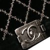 Chanel Medium Quilted Velvet Wild Stitch Boy Flap Secondhand