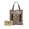 Burberry Supernova Check Canvas and Metallic Calfskin Brooke Warrior Tote Secondhand