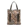 Burberry Supernova Check Canvas and Metallic Calfskin Brooke Warrior Tote Secondhand