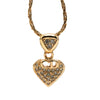 Dior Gold Plated Strass CD Logo Heart Pendant Necklace Secondhand