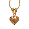Dior Gold Plated Strass CD Logo Heart Pendant Necklace Secondhand