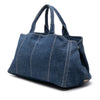 Prada Large Denim Canapa Logo Tote Secondhand