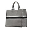 Dior Large Canvas Houndstooth Embroidered Book Tote Secondhand