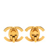 Chanel CC Gold Plated Turn Lock Clip on Earrings Secondhand